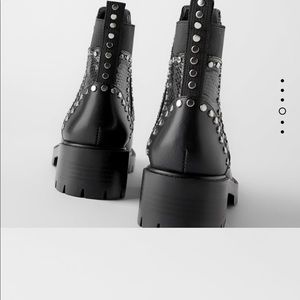 Zara studded lug boots
